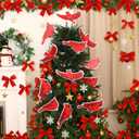 12 Pcs 10" Cardinal Stake Christmas Ornament for Yard Christmas Tree Decoration Red Birds Sign Xmas Picks Tree Topper Decorations for Xmas Garden Home Indoor Outdoor Decor