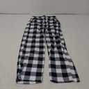 Alimens & Gentle Womens Pajama Pants Plaid Stretch Comfy Lounge Pants Drawstring Sleep Bottoms with Pockets (XS, Black&white)