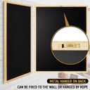 BBTO Large Felt Letter Board Sign 24 x 30 Inch, Changeable Letter Board with Boxes, Large Felt Menu for Restaurant Announcements, Restaurant Menus(2 Pcs,Black)
