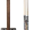 CROWN ME Floor stand metal billiard cue rack, Holds 8 pool Cue Sticks, pool cue holder-Finish Brown (Bronze)