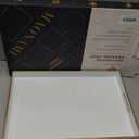 MAONAME White Decorative Tray for Coffee Table, Modern Serving Tray with Handles, Plastic Rectangular Tea Trays for Ottoman, Bathroom Decor, 15.8 X 10.2 x 1.4"