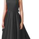 dideyttawl Satin Hi-Lo Formal Dress for Girls 4-16 Sleeveless A Line Quinceanera Dresses Flower Girl Dresses for Wedding