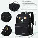 Didonia 15.6-inch Laptop Backpack for Teen Girls, DIY School Bag for student, Large Capacity Suitable Travel and Daily (black)