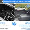 Fishing Rod Holder for Truck Bed, Truck Bed Fishing Rod Holder with 3-Rod Capacity & Adjustable Bungee Straps, Quick-Access Fishing Pole Rack for Truck, Easy Mount Organizer for Anglers