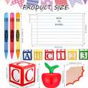 Landhoow 17 Pcs Giant Back to School Decor Notebook Classroom Backdrop