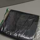 Waffle Weave Half Window Tier Curtains: 36 Inch Short Length for Small Window in Kitchen & Bathroom, Waterproof and Washable - Black, W36 inch x L36 inch for Each Panel, Set of 2