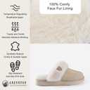 LazyStep Women's Fuzzy House Slippers, Slip on Warm Indoor and Outdoor House Shoes (Beige, M)