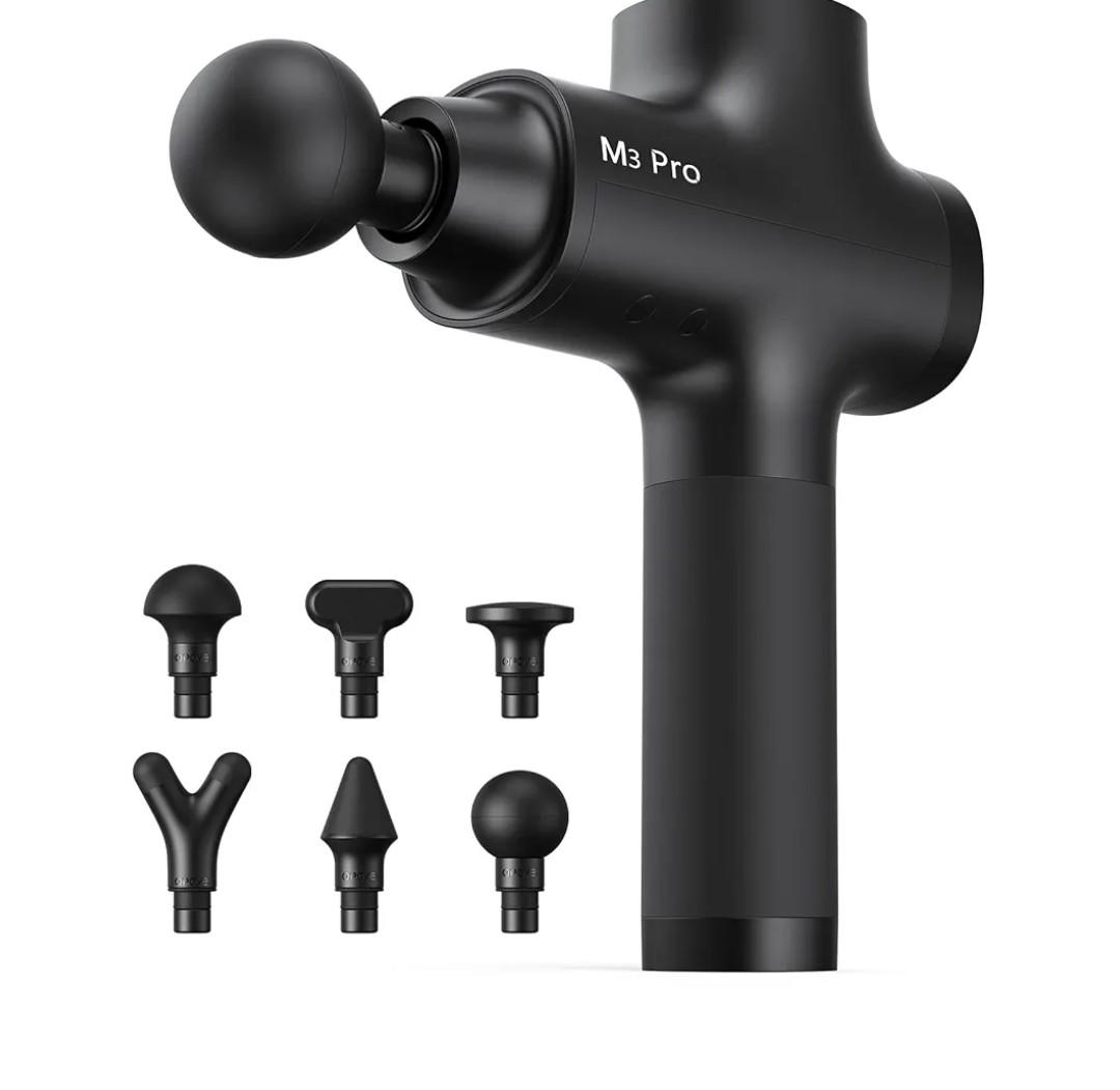 opove M3 Pro 2 Muscle Relaxer Deep Tissue Percussion Travel Gun for Workout, Handheld Percussive Fascia Gun for Athletes, 4-8 Hours Running Time, Powerful, Quiet, Black