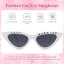 4 x WantGor Cat Eye Sunglasses for Women, Bachelorette Party Bride to Be Gifts Bride Sun Glasses Bridal Engagement Decorations (White)