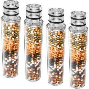 AWO 4 PACK Replacement Shower Head Filter Cartridge Compatible with SR SUN RISE Handheld Showerhead,Multi Stage Shower Filtration Systems for Hard Water Reduces Chlorine,Fluoride and Harmful Substance
