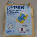 DYPER Smurftastic Baby Swim Diapers (21 Count), Hypoallergenic Plant-Based Disposable Swim Diapers | Eco-Friendly & Absorbent Swimming Diapers for Babies, Size S