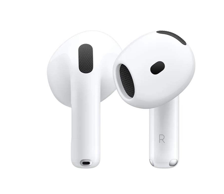 Apple AirPods 4 Wireless Earbuds, Bluetooth Headphones, Personalized Spatial Audio, Sweat and Water Resistant, USB-C Charging Case, H2 Chip, Up to 30 Hours of Battery Life, Effortless Setup for iPhone