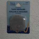 Key & Castle Retractable Push Button Square Measuring Tape Gray 5'