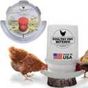 Poultry Pro Chicken Waterer - DIY Poultry Waterer 5 Gallon Bucket for Coop, Hands Free Gravity Feeder for Chickens, Ducks, Pigeons & Birds, Fits All Standard 5 Gallon Buckets (Bucket NOT Included)