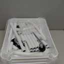 Laiensia 4-Tier Storage Carts,Multifunction Utility Rolling Cart Kitchen Storage Organizer,Mobile Shelving Unit Cart with Lockable Wheels for Bathroom,Laundry,Living Room,With Classified Sticker,White