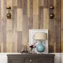FunStick 36" x 200" Brown Shiplap Peel and Stick Wallpaper Wide Plank Wood Look Wallpaper for Walls Distressed Wood Contact Paper Self Adhesive Vinyl Removable Rustic Wood Wallpaper for Farmhouse Desk