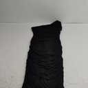 BEAGIMEG Women's Sexy Bodycon Sleeveless Ruched Mesh Club Party Midi Dress (Medium, Black)