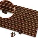 Town & Country Basics Smooth Step Striped Low Profile Utility Kitchen Mat, Machine Washable, with Non-Slip Backing, Brown/Beige, 24"x35"