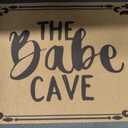 Jec&Smis Welcome Mat The Babe Cave Door Mats for Home Entrance Funny Doormat, Coir Fiber Outdoor Doormats for Entrance Anti-Slip PVC Backing 18" x 30"