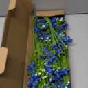 10 PCS Silk Flowers with Long Stems Artificial Flower for Tall Vase Outdoors Fake Babys Breath Bouquet Faux Floral Wedding Party Decoration Home Indoor Table Centerpiece Decor (Blue)
