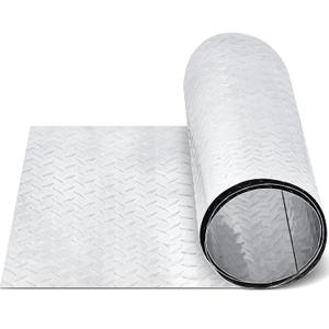 Diamond Plate Sheet Metal Heavy Duty Tread Aluminum Sheet Diamond Tread Plate for Wall Covering, Cargo Trailer, RV and More(24 x 96 Inch,Silver)