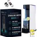 Carbon8 Sparkling Water Maker Machine, Home Soda Stream Machine, Screw-In CO2 Carbonator, Countertop Water Mineralizer, Seltzer Soda Maker Dispenser, CO2 Cylinder Not Included, White