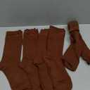 SERISIMPLE Viscose Bamboo Dress Men Sock Thin Soft Crew Anti Odor Lightweight Sock Breathable Comfort Cool soft Sock 5 Pairs (X-Large, Brown)