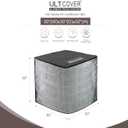 ULTCOVER 2 in 1 Full Mesh with Waterproof Fabric Top Air Conditioner Defender Cover 30W x 30D x 32H inch for Outside AC Units All Seasons Use, Black