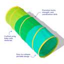 LOVEVERY | The Organic Cotton Play Tunnel | Pop-Up & Collapsible Play Tunnel with Organic Cotton Carrying Case, Toddler Gift for Indoor and Outdoor Game, Multicolor, Ages 12+ Months