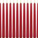12Pack Red Taper Candles-10 inch Unscented and Dripless Dinner Candles, 8-9 Hours Burn Time, Hand Poured Tall Candlesticks-Ideal for Home Decor Weddings, Dinner Parties, Christmas Candlesticks