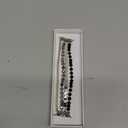 MOFREE Beaded Bracelet Compatible with Apple Watch Band 38mm/40mm/41mm/42mm, Fashion Elastic Stretch Women Bands for iWatch Series 11/10/9/8/7/SE/6/5/4/3/2/1 iPhone Watch Strap Bands (Black/Silver)