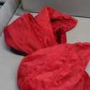 Woaboy Pack of 2 Christmas Red Striped Velvet Throw Pillow Covers Modern Decorative Couch Throws Square Soft Cozy Pillowcases for Winter Bed Sofa Cushion Living Room 18x18 Inch