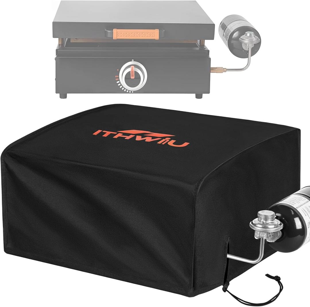 17" Griddle Cover- Exclusively Compatible with Blackstone 17" Tabletop Griddle with Hood, Water Resistant 600D Polyester UV & Fade Resistant Protective Heavy Duty Flat Top Gas Grill Cover