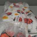 Lunarable Ladybugs Coverlet Set Queen Size, Summer Motif of The Ladybird and Flowers Spring Bloom Chamomiles Illustration, 3 Piece Decorative Quilted Bedspread Set with 2 Pillow Shams, Marigold Black