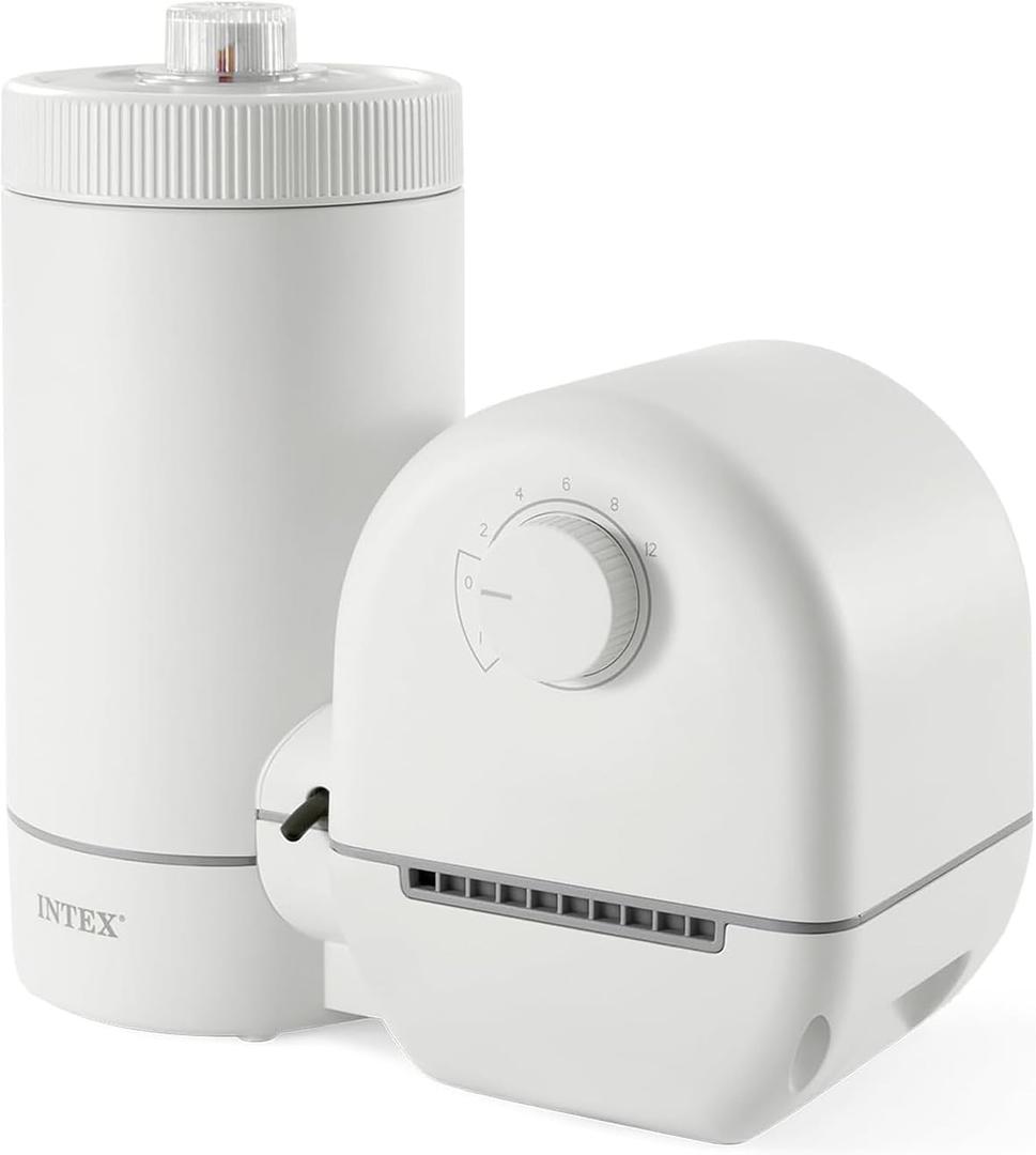 INTEX C1500 Cartridge Filter Pump for AGP: 1500 GPH Pump Flow Rate - Cartridge Gauge Indicator - HydroAeration Technology - Includes Type A Filter Cartridge - Turnover Rate/System Flow 1180 GPH