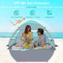 Gorich Easy Pop Up Beach Tent for 3-4 Person, UPF 50+ UV Protection Beach Umbrella Sun Shelter, Portable Lightweight Shade with Easy Foldable & Instant Setup
