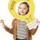 2.62 FT VBS Light Bulb Photo Booth Prop Illumination Themed Cardboard Cutout Jesus Christian Birthday Backdrop for Vacation Bible School Classroom Religious Light Bulb Classroom Photography Decor