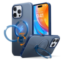 TORRAS 360° Spin Magnetic Stand for iPhone 16 Pro Max Case, Fit for MagSafe, 12FT Mili-STD Protective Case for 16 Pro Max Phone Case with Kickstand Rotatable, Ostand Spin, Navy Blue 6.9 inch
360° Spin, Fit for MagSafe, 12FT, Mili-STD, with Kickstand