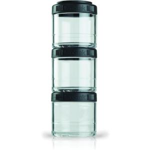 BlenderBottle GoStak Twist n' Lock Storage Jars, 150cc 2-Pak, White (100cc (Pack of 3), Black) BlenderBottle GoStak Twist n' Lock Storage Jars, 150cc 2-Pak, White (100cc (Pack of 3), Black)