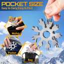 Snowflake Multi Tools Gifts for Men 20-in-1 Christmas Stocking Stuffers for Men Adults Dad Teens Multitools Pocket Size Mini Gadgets Screwdriver Wrench Bottle Opener