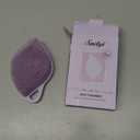 Sndyi Silicone Body Scrubber, Gentle Exfoliating Body Scrubber for Sensitive Skin, Leaf Shaped Shower Scrubber for Body with Lathering Bristles, Silicone Loofah Body Brush for Showering, Purple