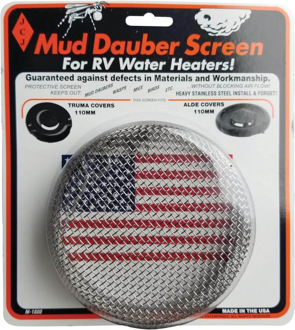 JCJ Enterprises M-1800 Mud Dauber Screen for Truma and Alde Water Heaters 110 mm (Airstream)