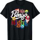 Bingo Night Gift Bingo Player Lottery Winner Gambling Bingo T-Shirt, Small, Black