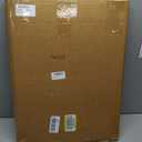 Large Scalloped Water Hyacinth Wall Mirror 23" x 17" Decorative Natural Rattan Wall Wavy Mirror with Authentic Rattan Frame for Bathroom, Living Room, Entryway Decor