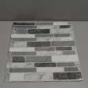 Art3d 12"x12" Peel and Stick Backsplash Tile for Kitchen, Marble Grey (6-Sheet) (Gray)