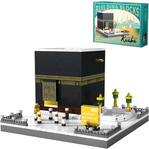 Mosque Kaaba of Mecca Building Blocks Sets Islamic Architecture Model Toys for Adults and Kids World Famous Landmark Building Kits Eid Gifts for Muslim 446PCS