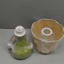 Green Small Touch Control Table Lamp for Bedroom,Green Bedside Lamps for Nightstand,Cute Mini Small Table Lamps for Small Spaces with Scalloped Shade for Kitchen Counter,Bookshelf,Living Room