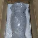 Resin Cemetery Vase Grave Decorations Floral Holder for Fresh or Artificial Flowers with Floral Foam and Long Metal Spike Memorial Gift (C-7 Grey)