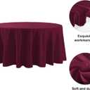 120 Inch Stain and Wrinkle Resistant Washable Polyester Table Cloth, Decorative Table Cloth for Dining Table, Buffet Parties and Wedding, Burgundy