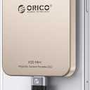 ORICO 512GB Magnetic External SSD, Aluminum Alloy, Up to 2000MB/s, 4K 120Hz ProRes HDR Record and Store, External Solid State Drive, Compatible with iPhone 17 Pro Max, Tablet, Computer - K20MINI Gold